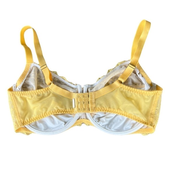 Chantelle Rive Gauche 3281 Lace Full Coverage Unlined Bra Plus 40DDDD (G) Yellow - Picture 8 of 14